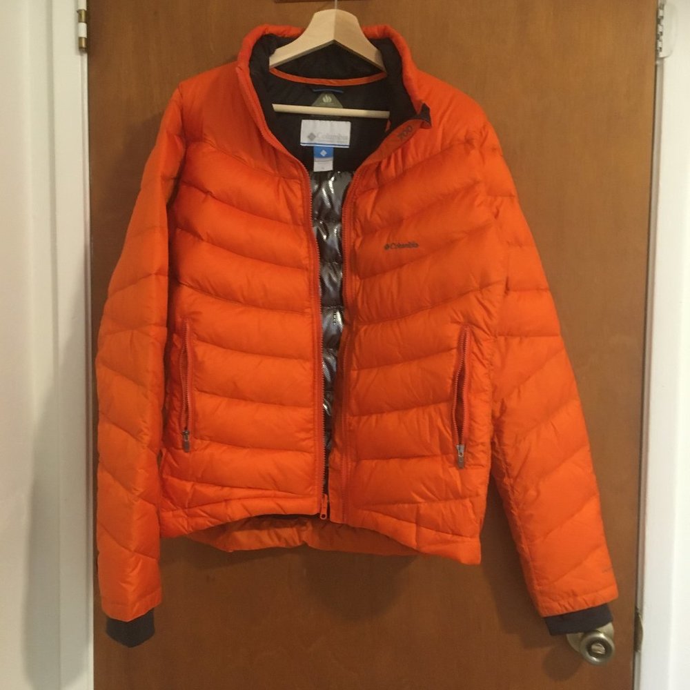 Columbia Omni-Heat Insulated Orange Puffer Jacket (Women's XL)